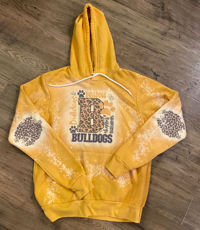 Bleached cheap yellow hoodie