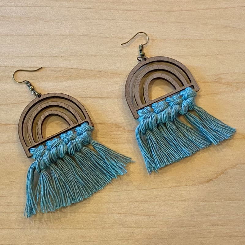 Macrame cord deals earrings