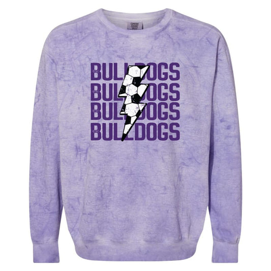 Bulldogs Soccer Lightning Blast Comfort Colors Crewneck