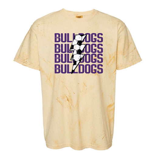 Bulldogs Soccer Lightning Blast Comfort Colors Tee