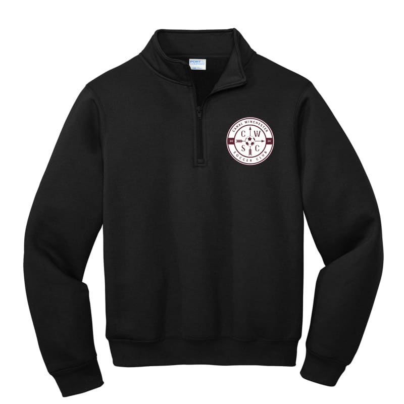 Canal Winchester Soccer Club Quarter Zip Sweatshirt - Black