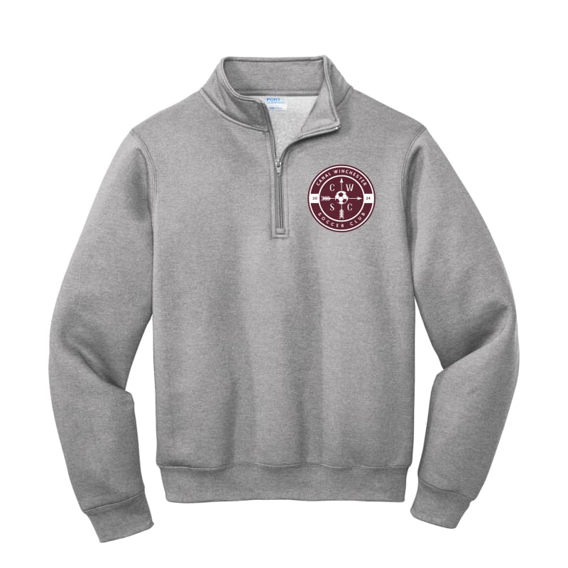 Canal Winchester Soccer Club Quarter Zip Sweatshirt - Gray