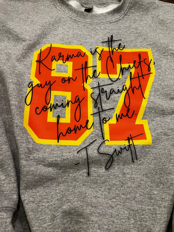 Karma is the guy on Chiefs Crewneck - Clothing