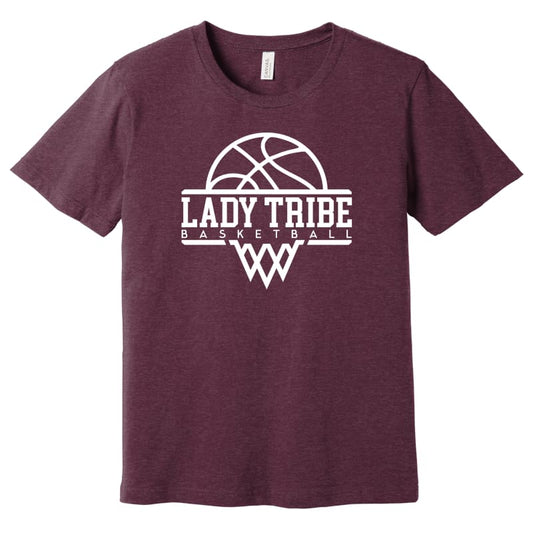 Lady Tribe Tee - Small / Short / Maroon - Clothing