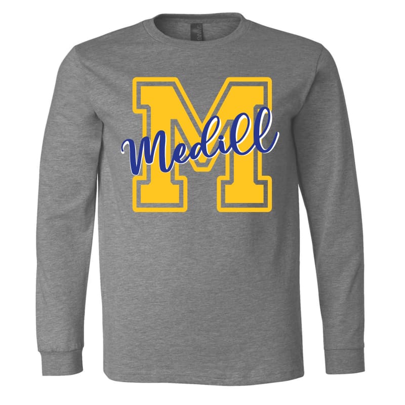 Medill M Tee - Gray / Small / Long - Clothing