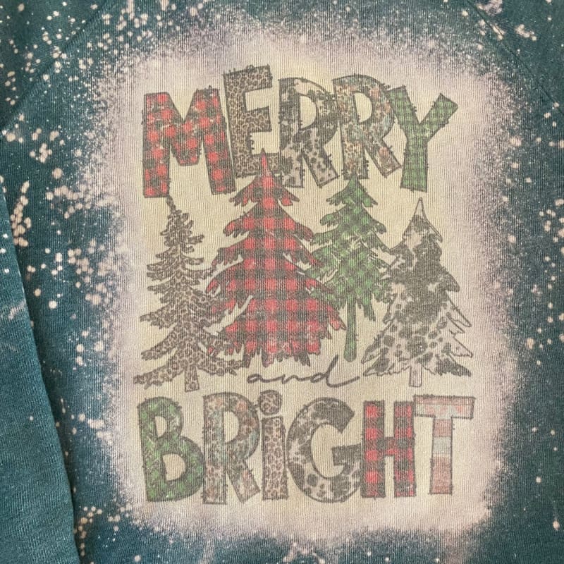 Bleached Merry and Bright Unisex Sweatshirt - Clothing